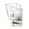 Z-Lite Lauren Wall Sconce, 1-Light, 5 In.W x 6.5 In.L x 8.5 In.H, Brushed Nickel/Clear 819-1S-BN - alternate 2